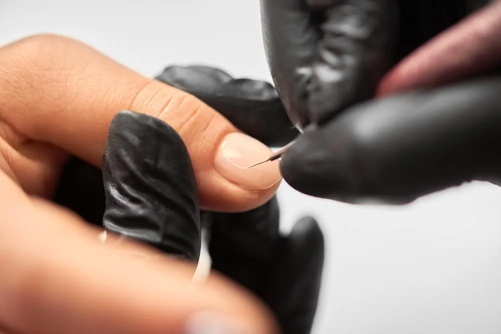 Professional Manicurist Hands Painting Elegant